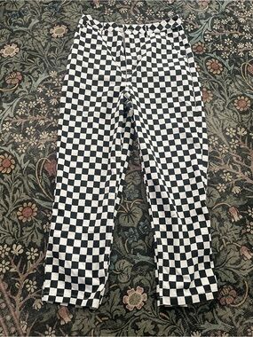 Vans Black and White Checkerboard Waistband Shorts